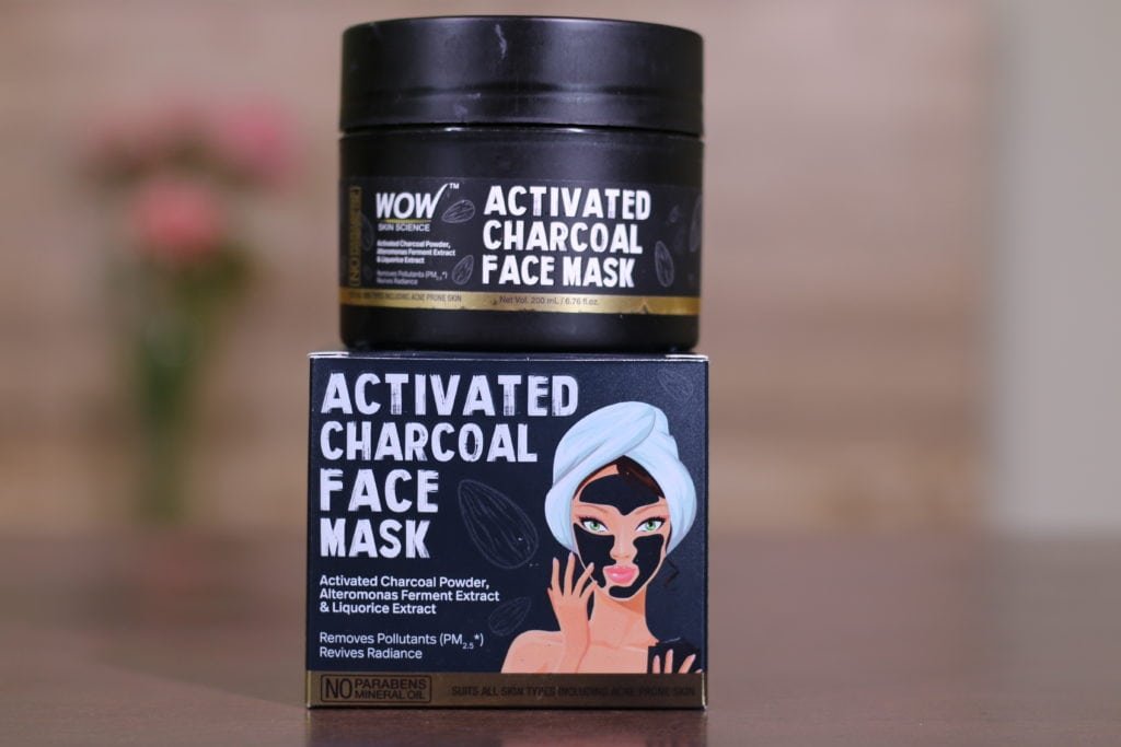 WOW Activated Charcoal Mask packaging