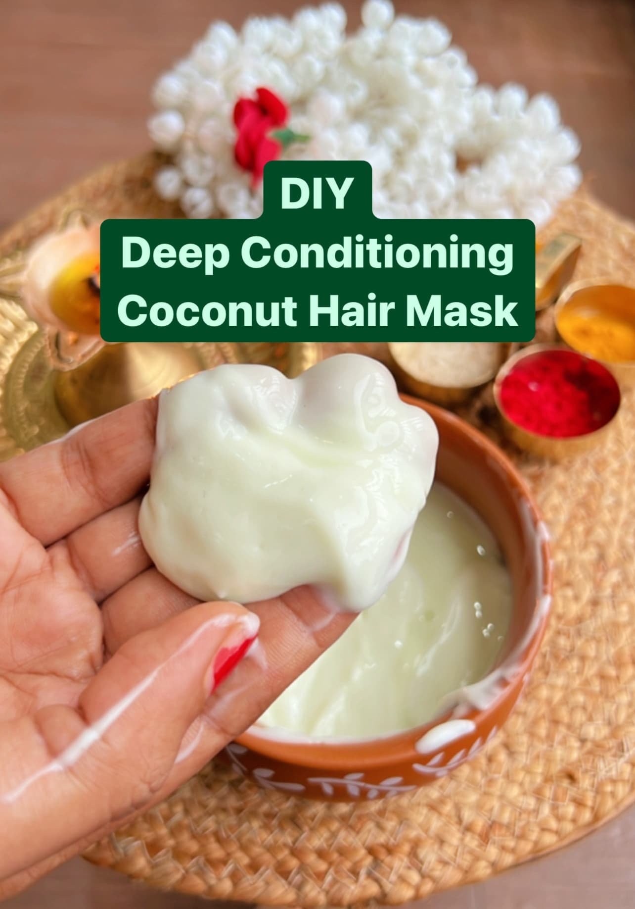 DIY Deep Conditioning Coconut Hair Mask for Shiny, Soft & Bouncy Hair: Just  3 Ingredients - Sushmita's Diaries