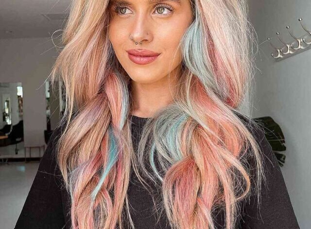Muted Rainbow Hair-color For Summer